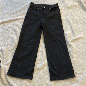 H&M Black Flare Wide Leg Jeans